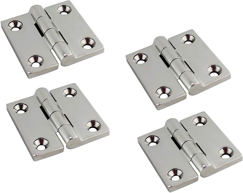 keehui Marine Grade 316//Stainless Steel 4Packs 2" Heavy Duty Casting Solid Mirror-Like Butt Hinge Door Hings for Boat Yacht,RVS - Image 1